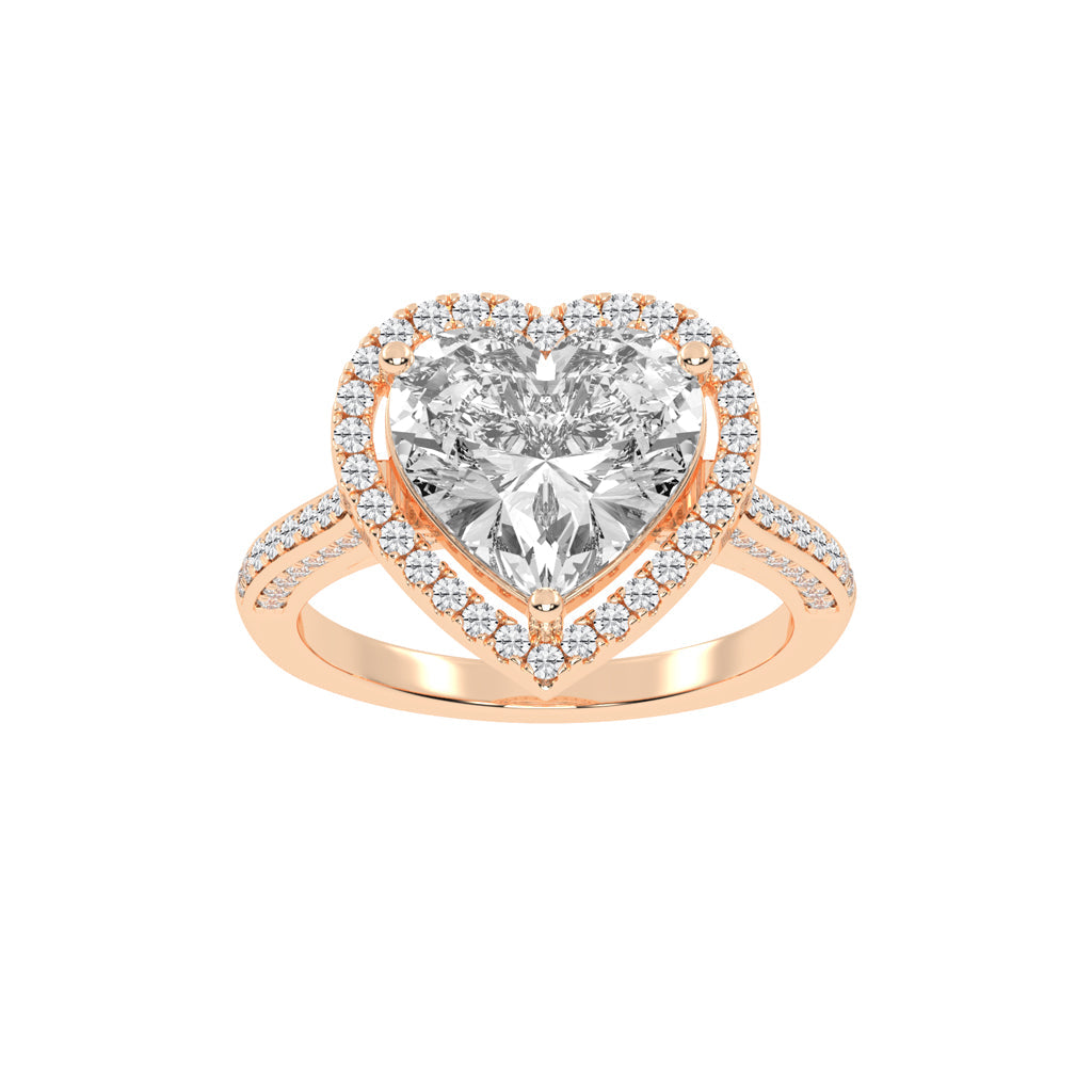 Luminous Heart Halo Ring