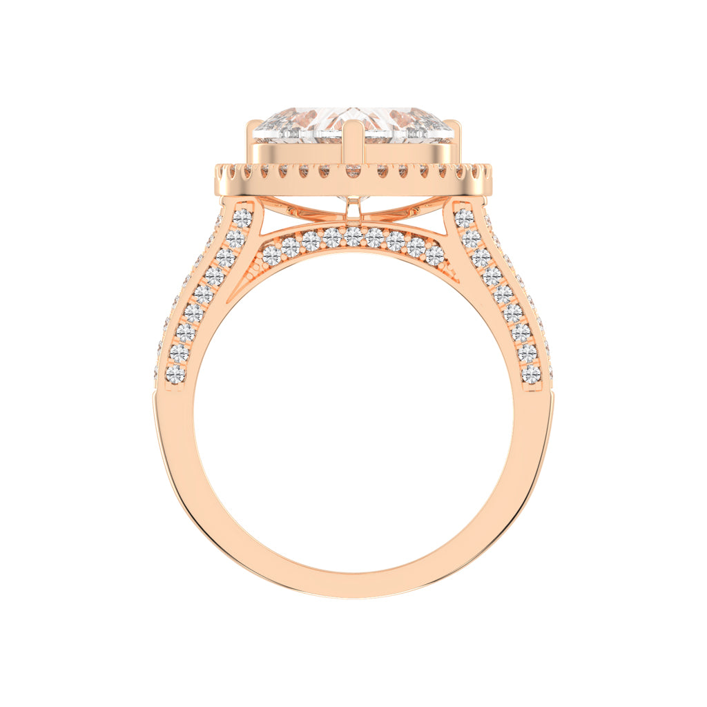 Luminous Heart Halo Ring