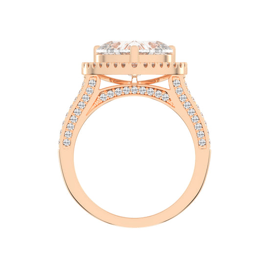Luminous Heart Halo Ring