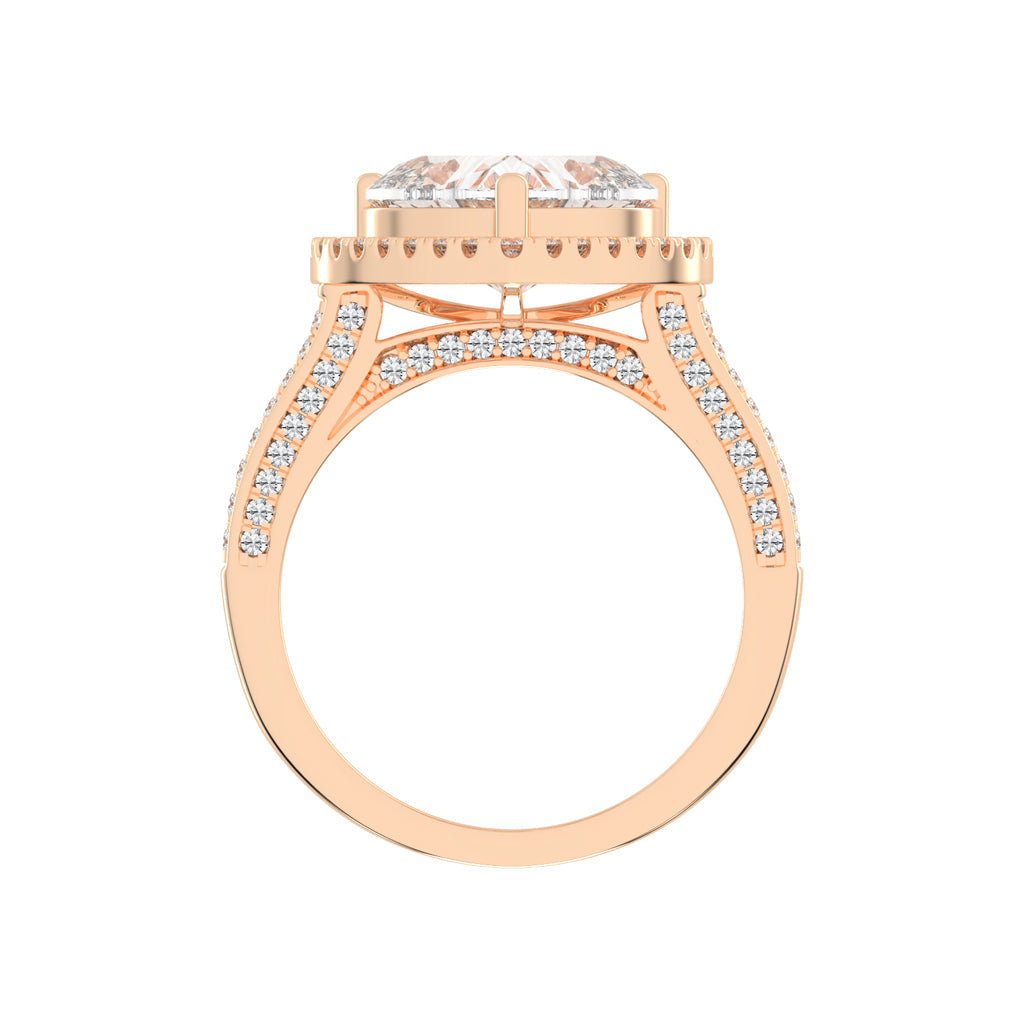 Luminous Heart Halo Ring