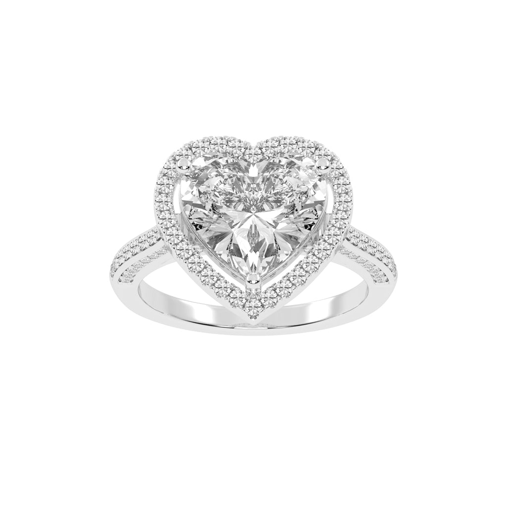 Luminous Heart Halo Ring