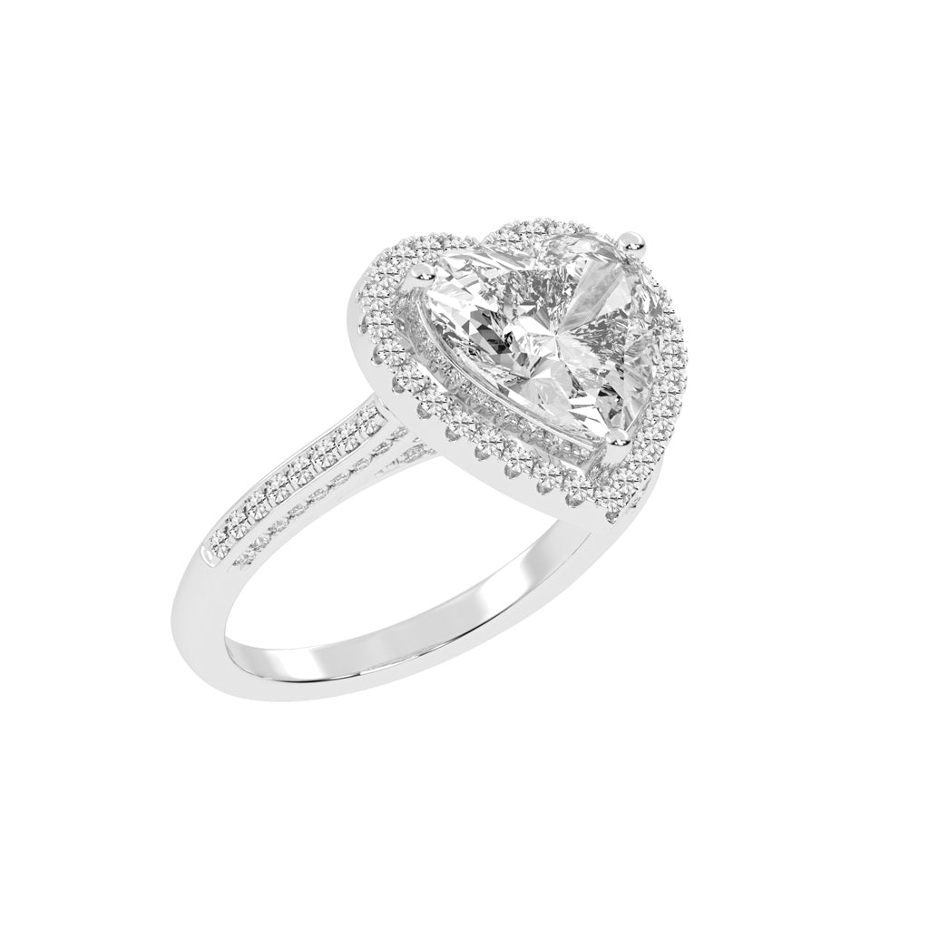 Luminous Heart Halo Ring
