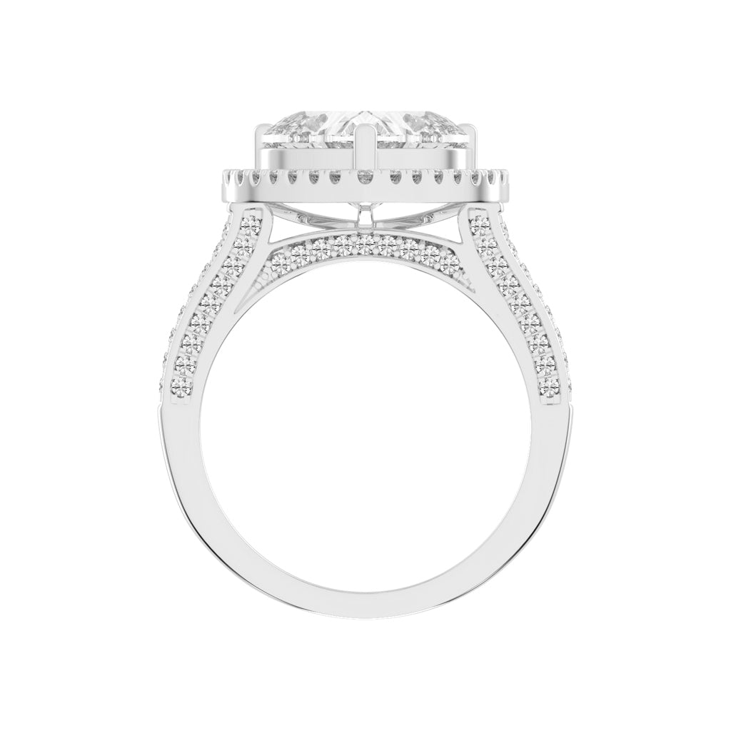 Luminous Heart Halo Ring