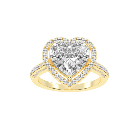 Luminous Heart Halo Ring