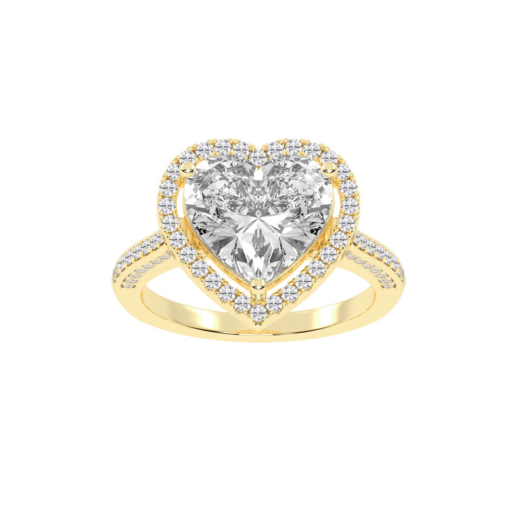 Luminous Heart Halo Ring