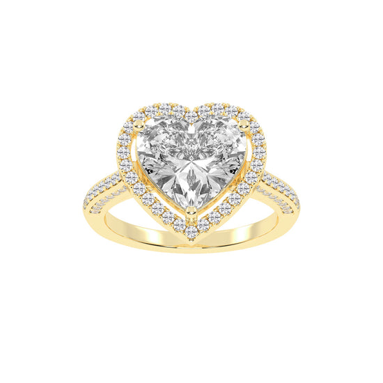 Luminous Heart Halo Ring