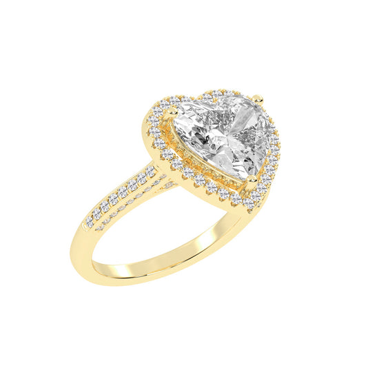 Luminous Heart Halo Ring