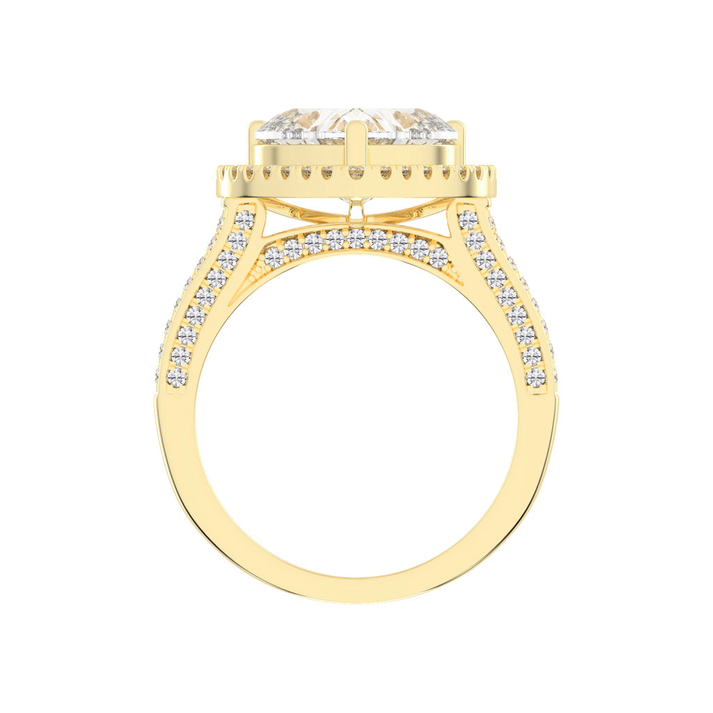 Luminous Heart Halo Ring