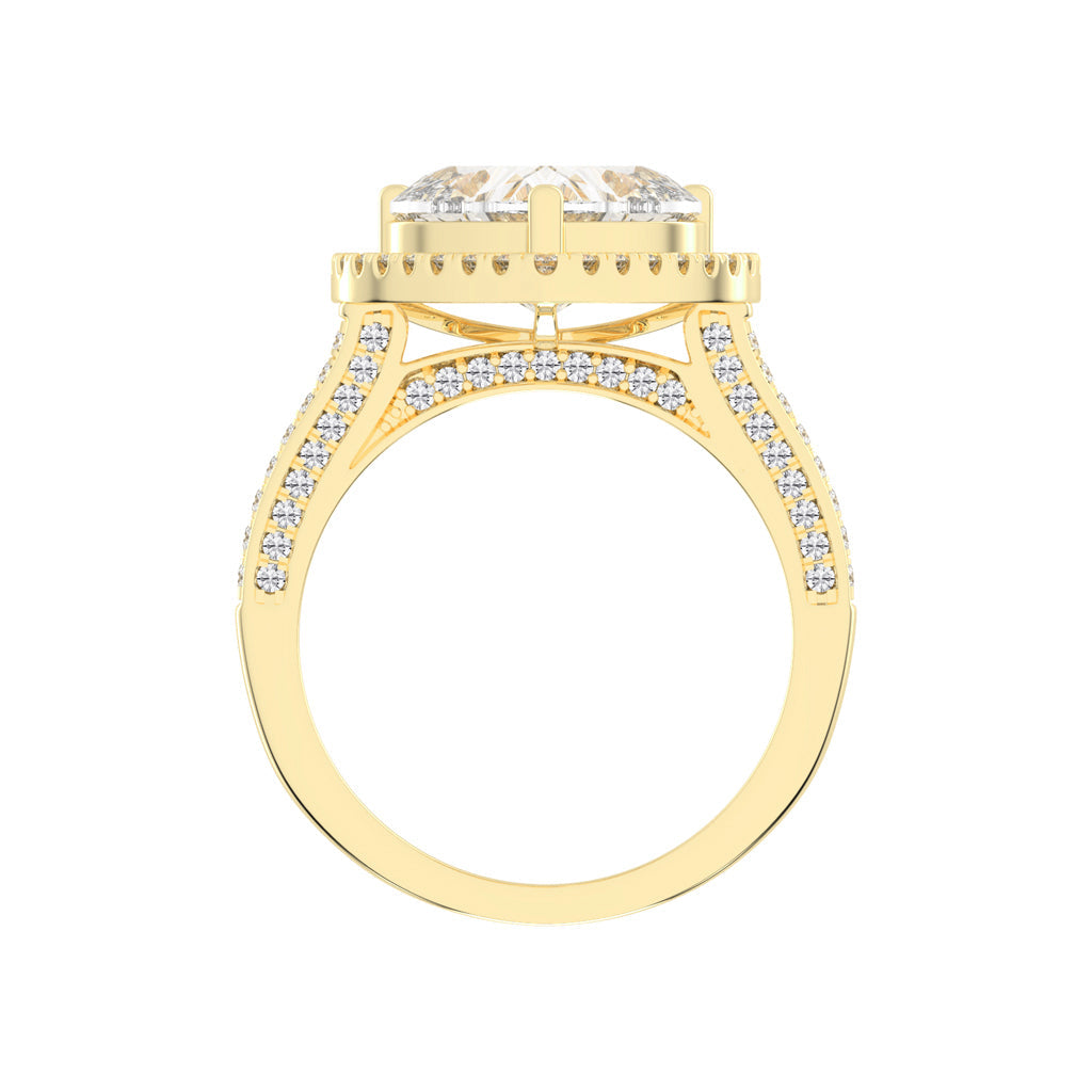 Luminous Heart Halo Ring