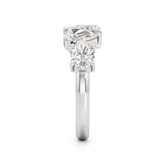 Lustrous Pear-Shaped Diamond Ring