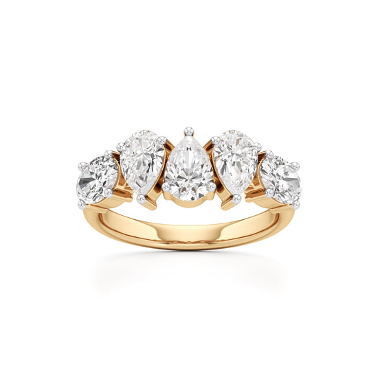 Lustrous Pear-Shaped Diamond Ring