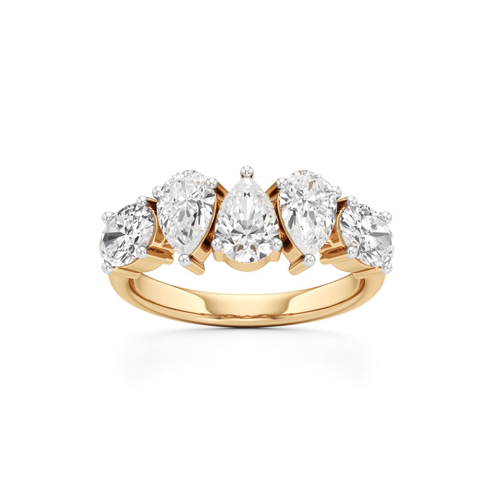Lustrous Pear-Shaped Diamond Ring