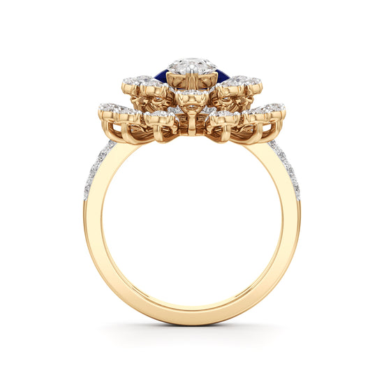 Royal Sapphire and Diamond Statement Ring