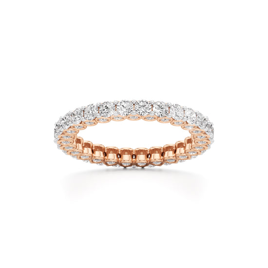 Dazzling Dual-Tone Eternity Diamond Ring