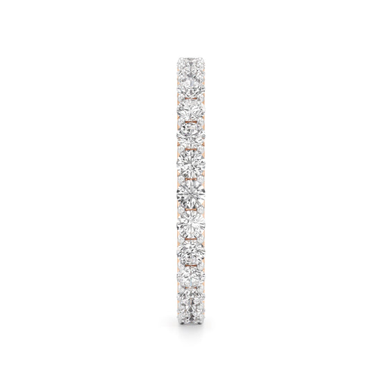Dazzling Dual-Tone Eternity Diamond Ring