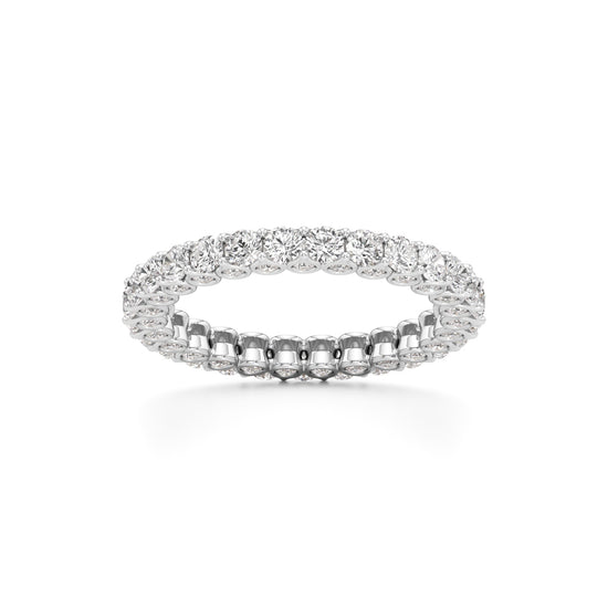 Dazzling Dual-Tone Eternity Diamond Ring