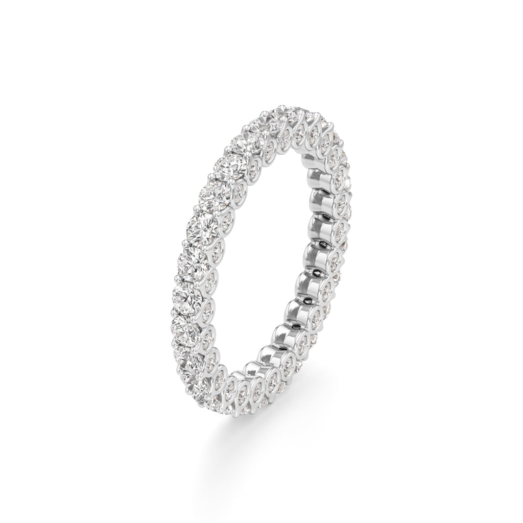 Dazzling Dual-Tone Eternity Diamond Ring