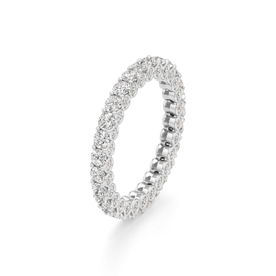 Dazzling Dual-Tone Eternity Diamond Ring