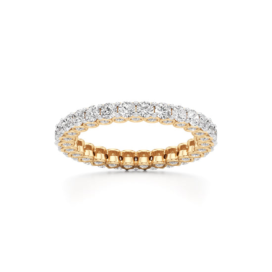 Dazzling Dual-Tone Eternity Diamond Ring