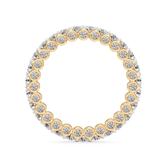 Dazzling Dual-Tone Eternity Diamond Ring