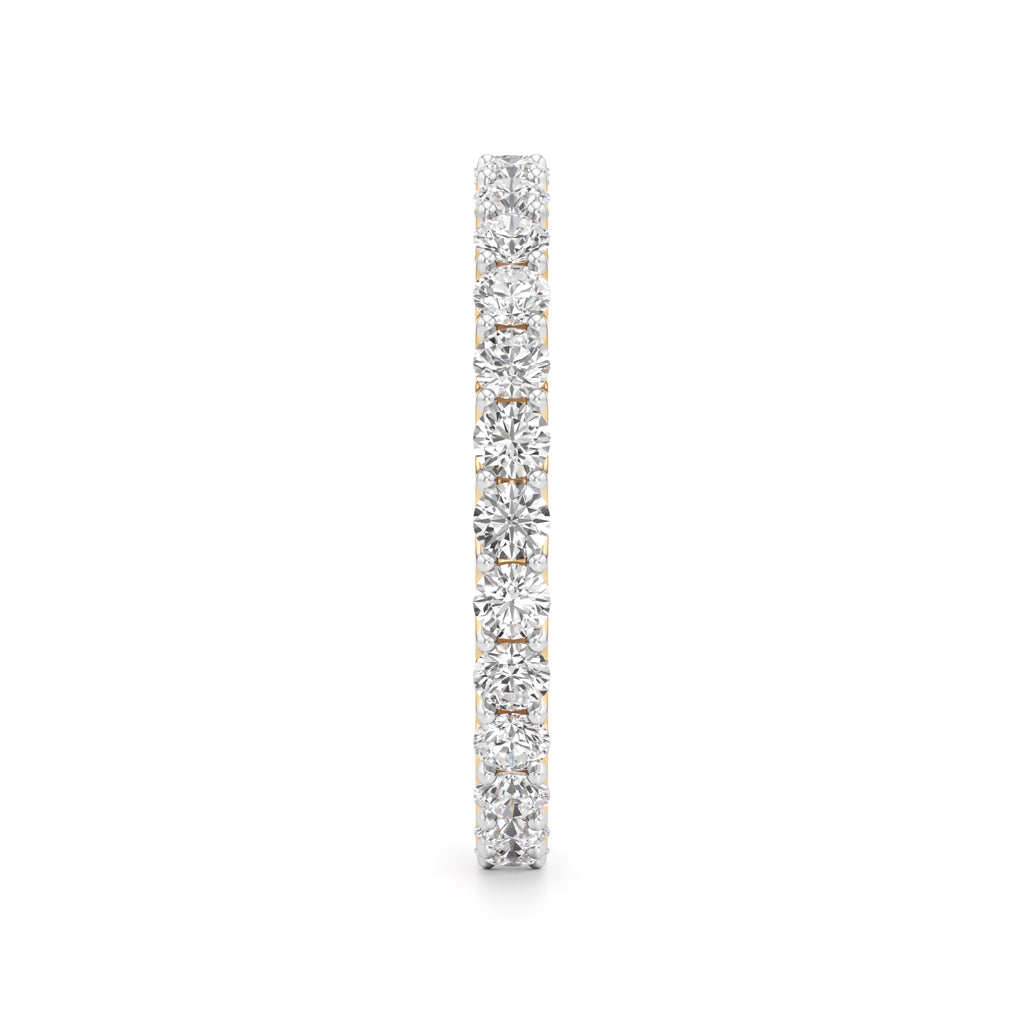 Dazzling Dual-Tone Eternity Diamond Ring