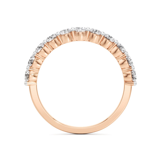 Classic Round Diamond Half-Eternity Band
