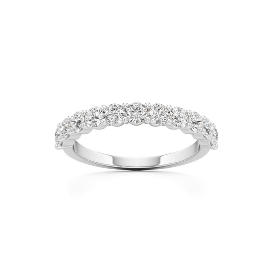 Classic Round Diamond Half-Eternity Band