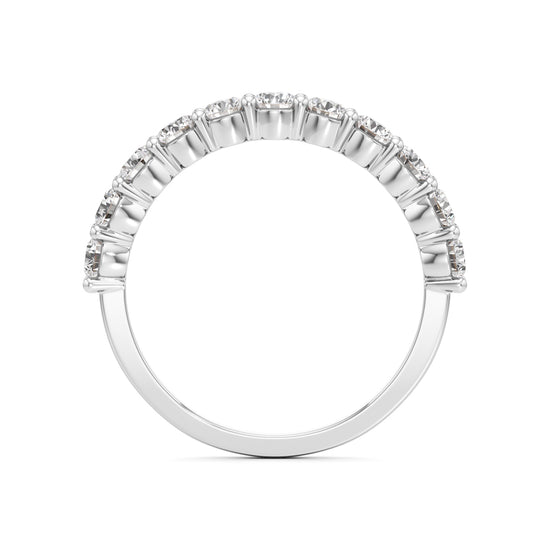 Classic Round Diamond Half-Eternity Band