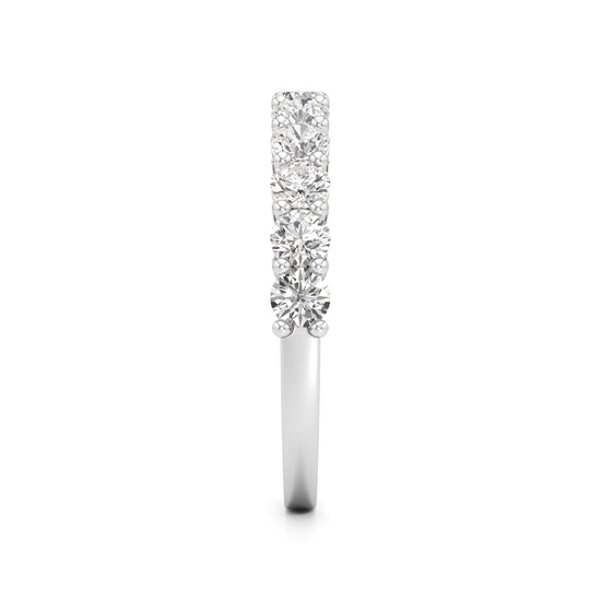 Classic Round Diamond Half-Eternity Band