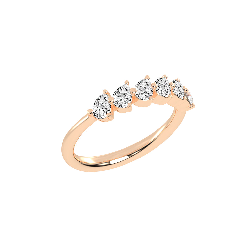 Luxora Pear Shape Eternity Lab Diamond Ring