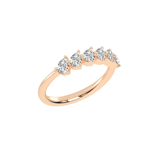 Luxora Pear Shape Eternity Lab Diamond Ring