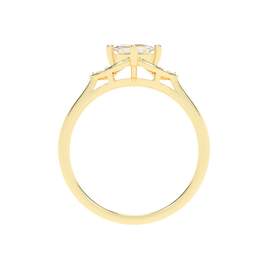 Regavon Four Prong Princess Cut Classic Lab Diamond Ring