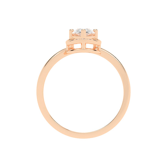 Elviona Pear Cut Classic Lab Diamond Ring