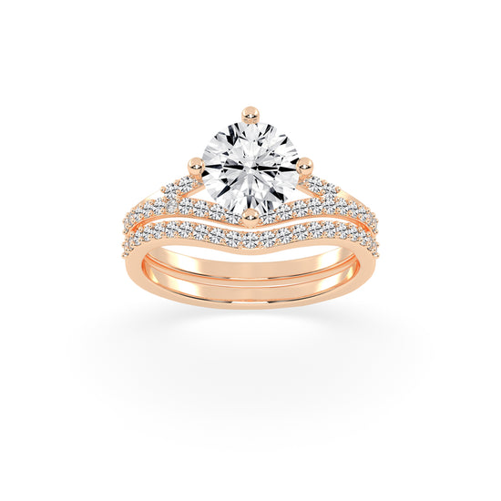 Cherivora Bridal Set Engagement Lab Diamond Ring