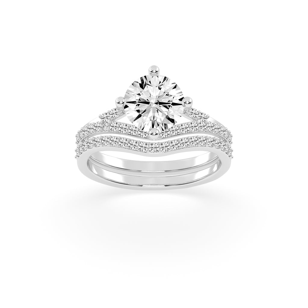 Cherivora Bridal Set Engagement Lab Diamond Ring