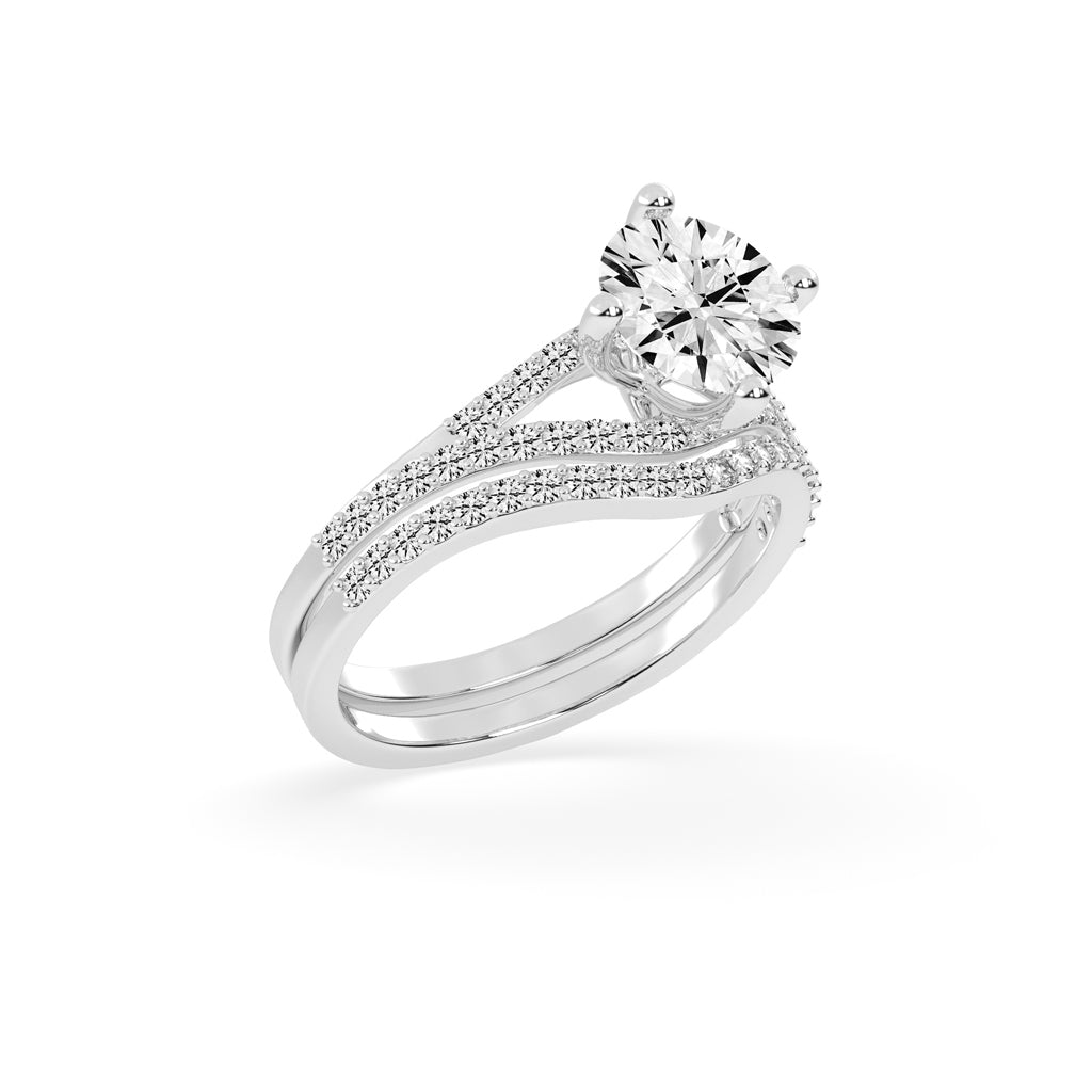 Cherivora Bridal Set Engagement Lab Diamond Ring