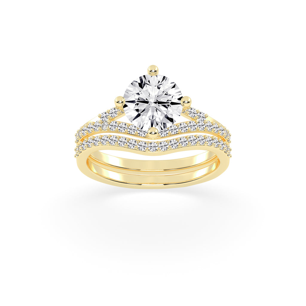Cherivora Bridal Set Engagement Lab Diamond Ring
