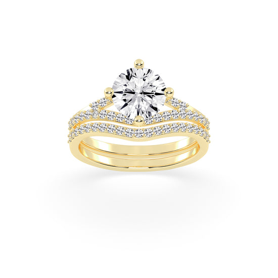 Cherivora Bridal Set Engagement Lab Diamond Ring