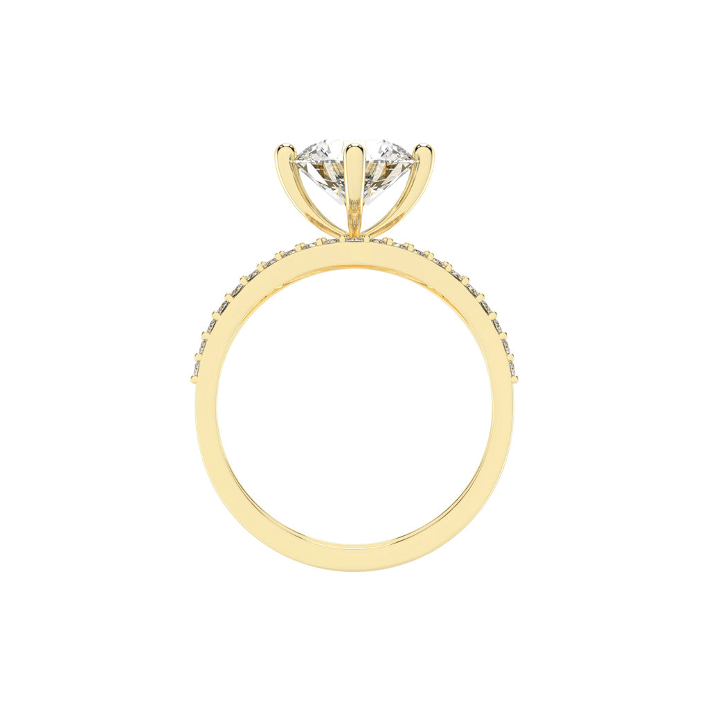 Cherivora Bridal Set Engagement Lab Diamond Ring