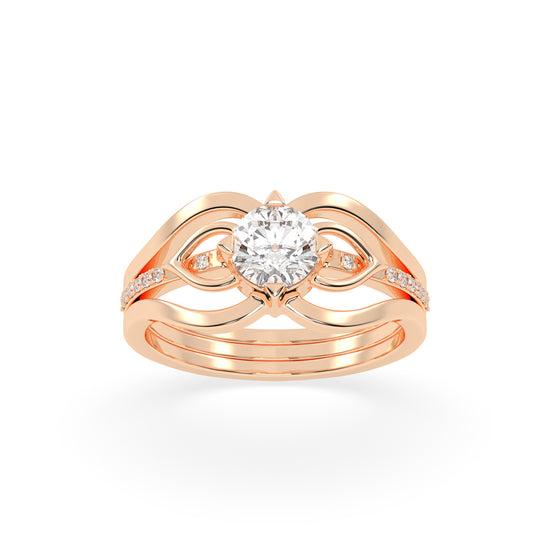 Celestium Split Shank Round Cut Classic Lab Diamond Ring