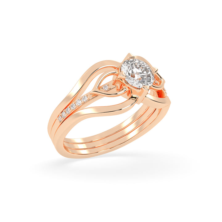Celestium Split Shank Round Cut Classic Lab Diamond Ring