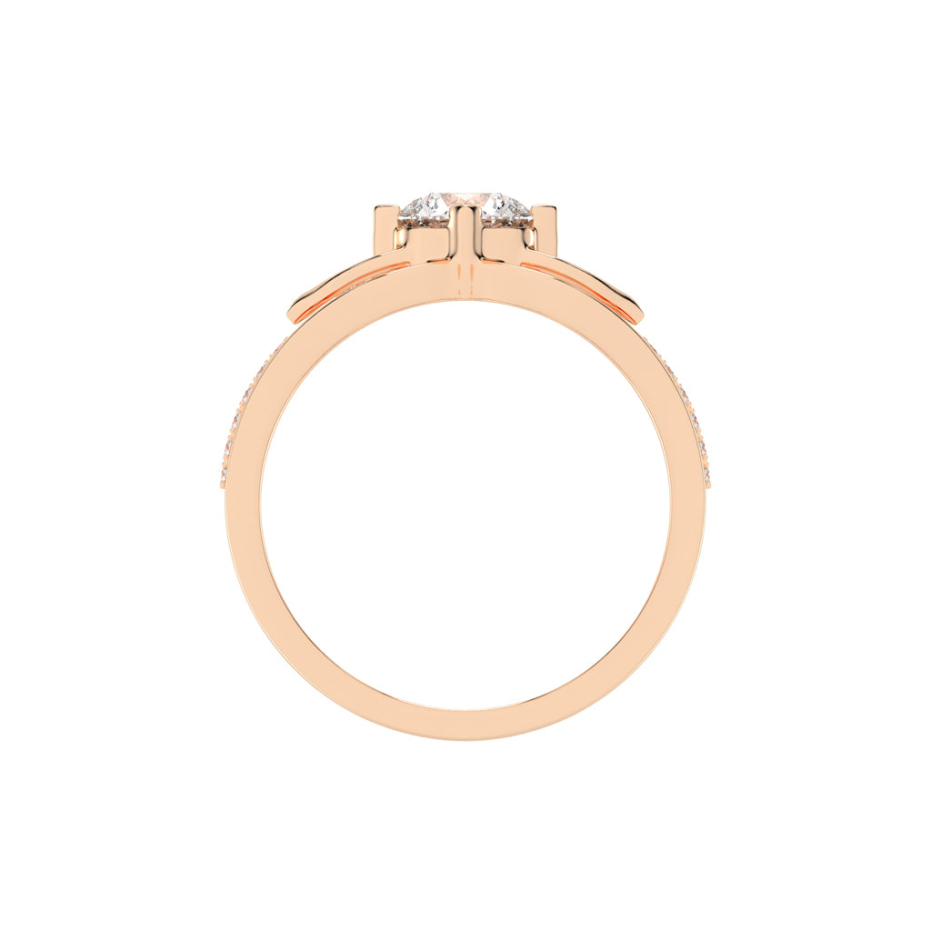 Celestium Split Shank Round Cut Classic Lab Diamond Ring
