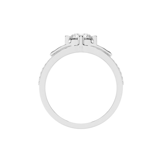 Celestium Split Shank Round Cut Classic Lab Diamond Ring