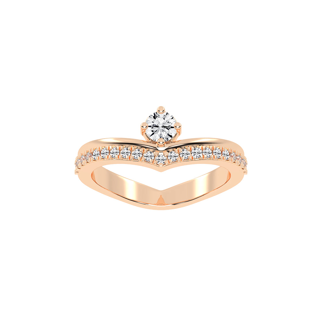 Classic V-Arch Solitaire Ring