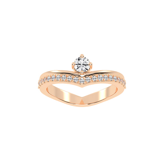 Classic V-Arch Solitaire Ring