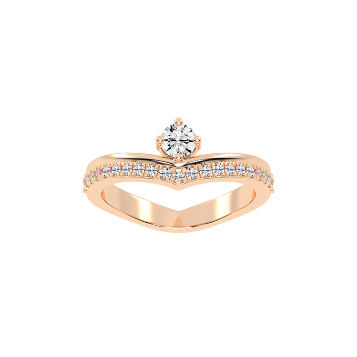 Classic V-Arch Solitaire Ring
