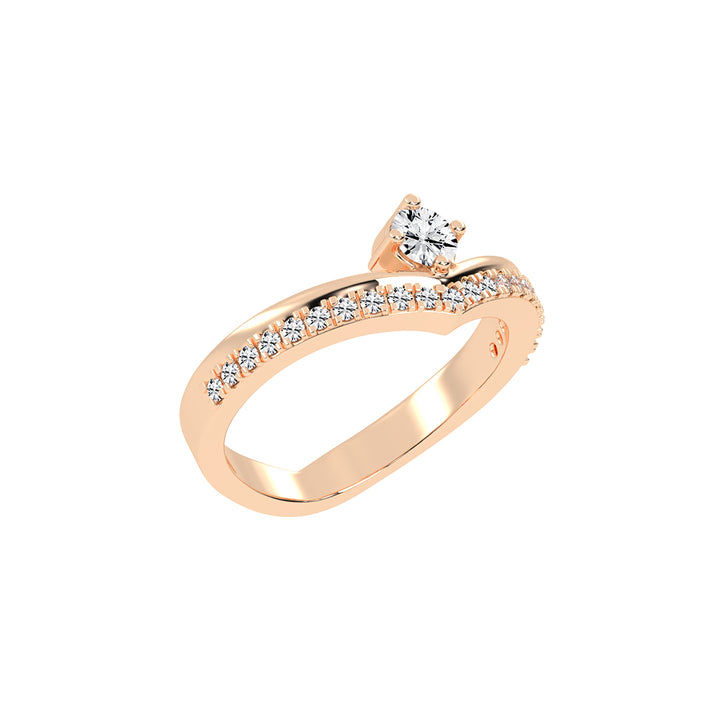 Classic V-Arch Solitaire Ring