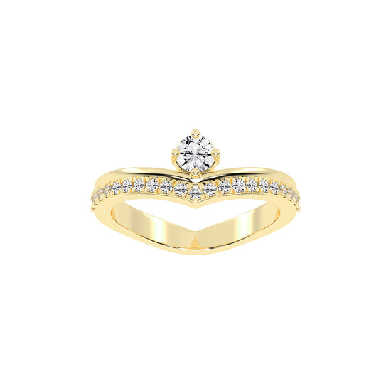Classic V-Arch Solitaire Ring
