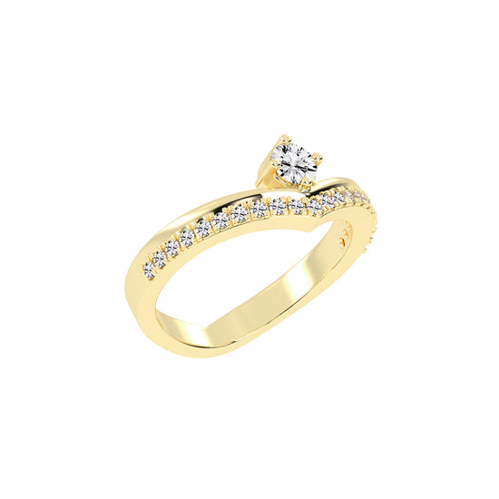 Classic V-Arch Solitaire Ring