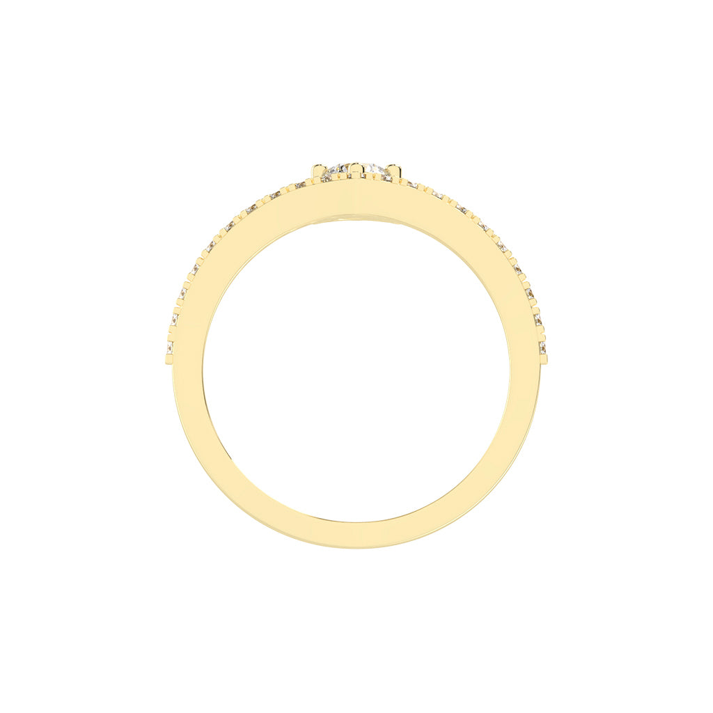 Classic V-Arch Solitaire Ring